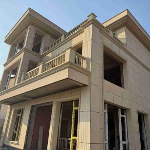 临汾 黄金麻花岗岩石材荔枝面外墙干挂效果展示