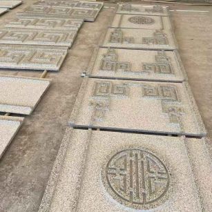 临汾 白麻花岗岩外墙立面雕刻板