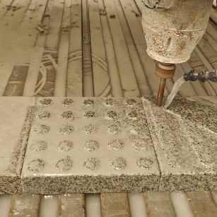 临汾 芝麻白花岗岩石材盲人石、盲道石、盲点石