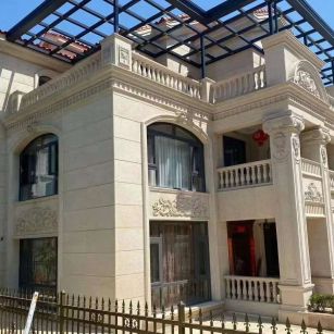 临汾 黄金麻花岗岩荔枝面别墅外墙干挂