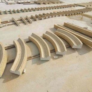 临汾 黄金麻花岗岩别墅线条