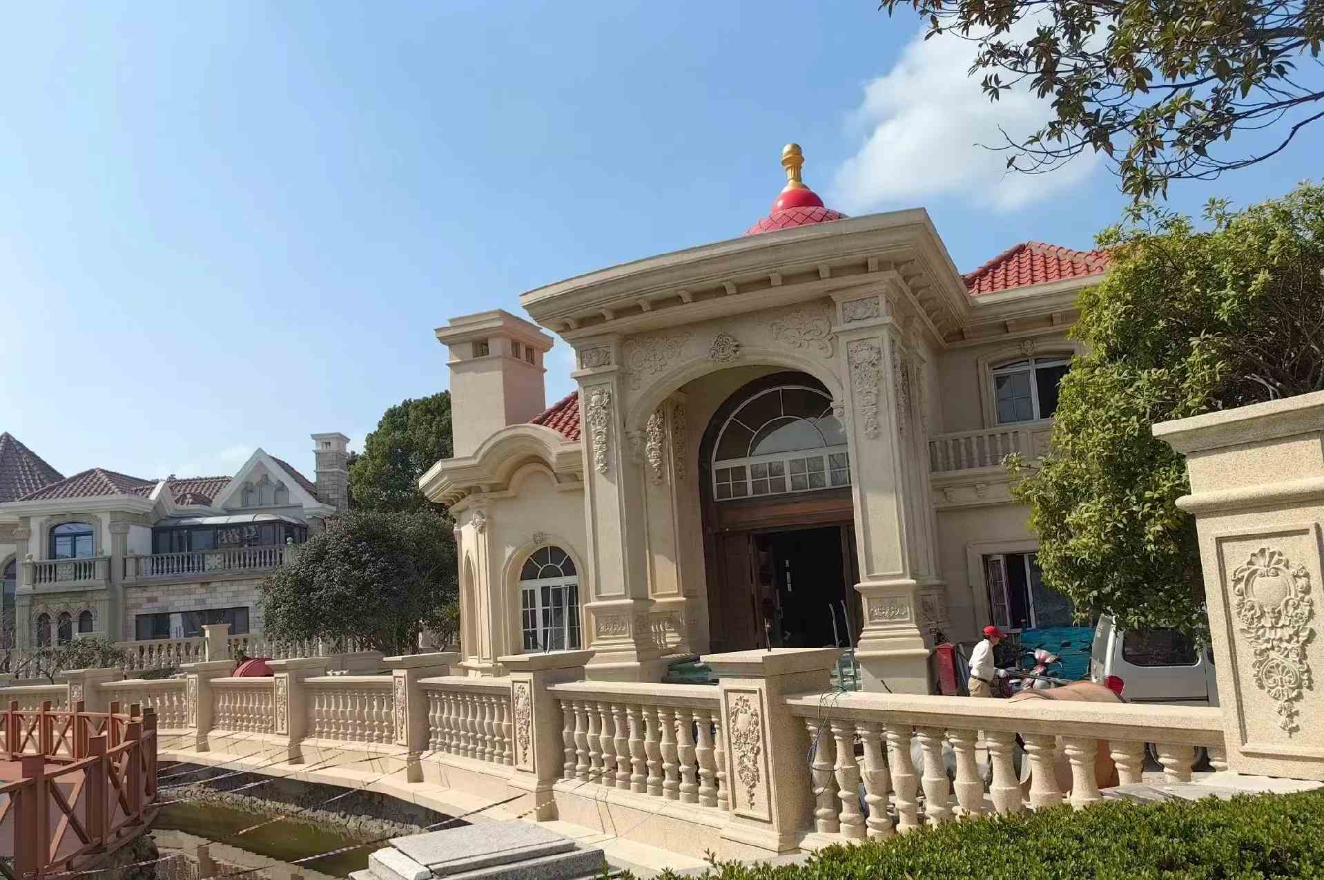 临汾 黄金麻花岗岩欧式别墅