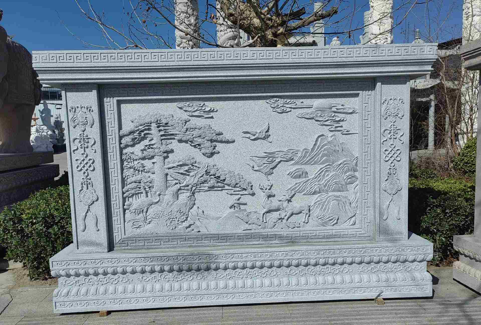 临汾 芝麻白大型照壁，屏风，影壁