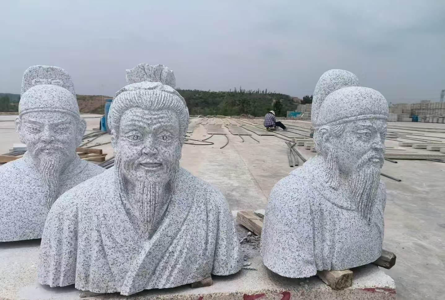 临汾 白麻花岗岩石材人物立体雕刻