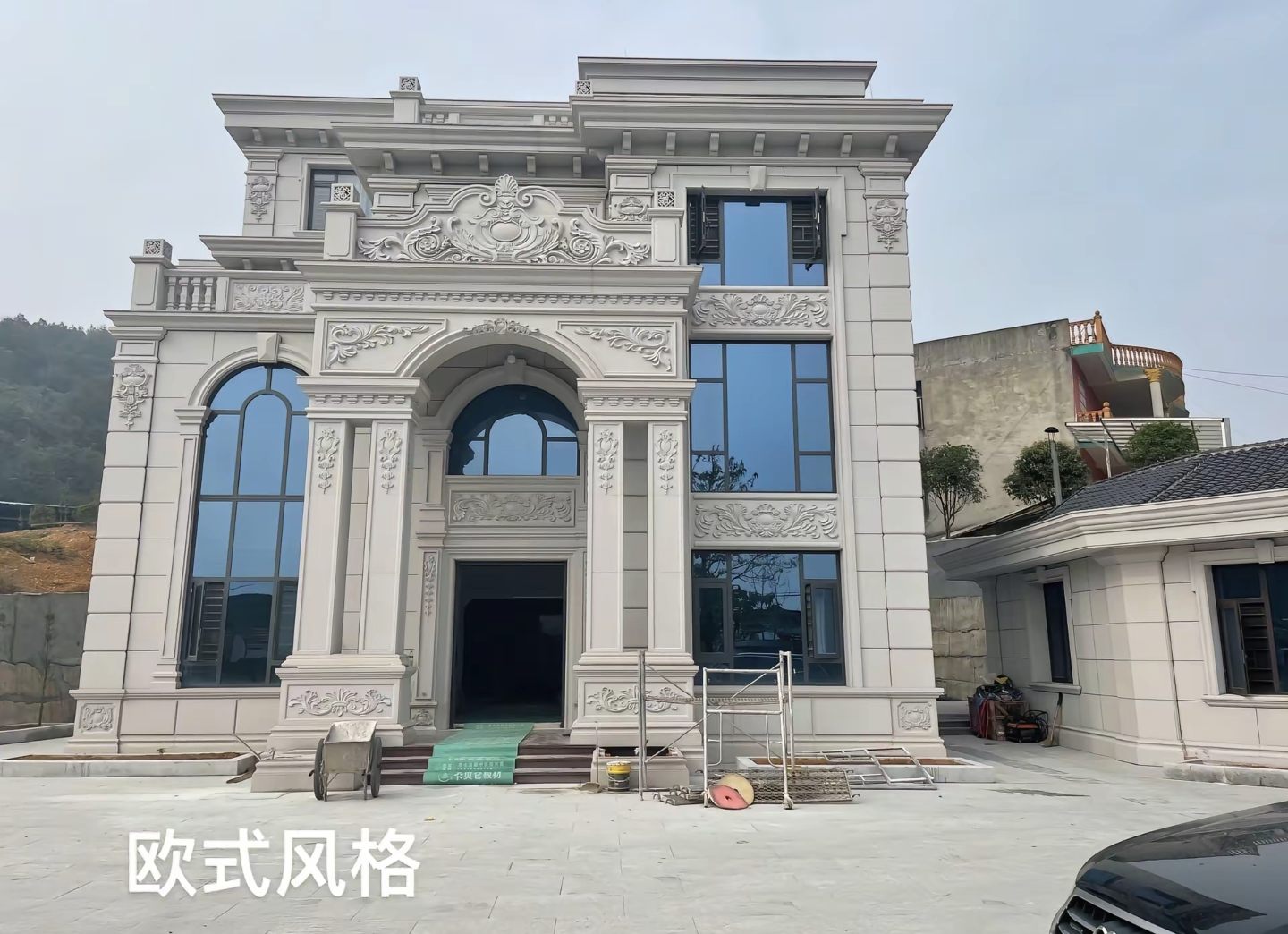 临汾 白麻花岗岩别墅外墙干挂