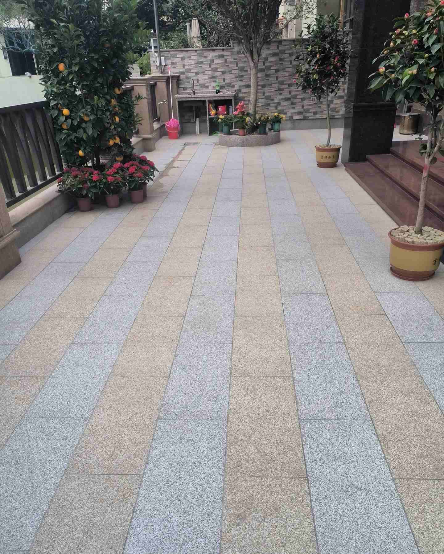 临汾 黄金麻白麻荔枝面庭院铺装展示