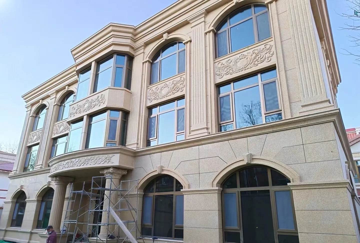 临汾 黄金麻花岗岩别墅外墙干挂